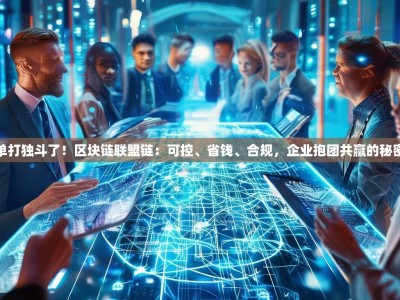 别再单打独斗了！区块链联盟链：可控、省钱、合规，企业抱团共赢的秘密武器