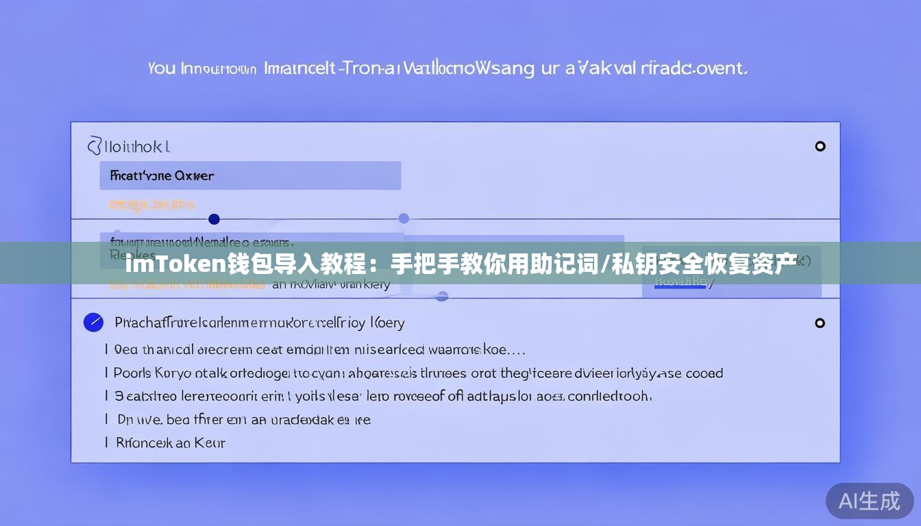 imToken钱包导入教程:手把手教你用助记词/私钥安全恢复资产 imToken钱包导入教程:手把手教你用助记词/私钥安全恢复资产