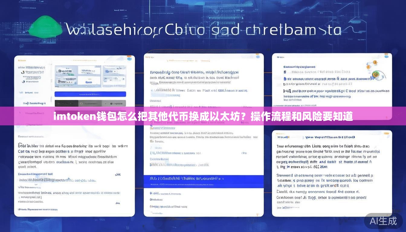 imtoken钱包怎么把其他代币换成以太坊？操作流程和风险要知道