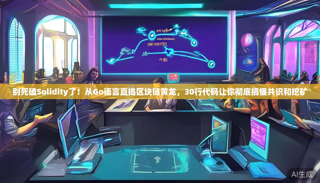 别死磕Solidity了！从Go语言直捣区块链黄龙，30行代码让你彻底搞懂共识和挖矿