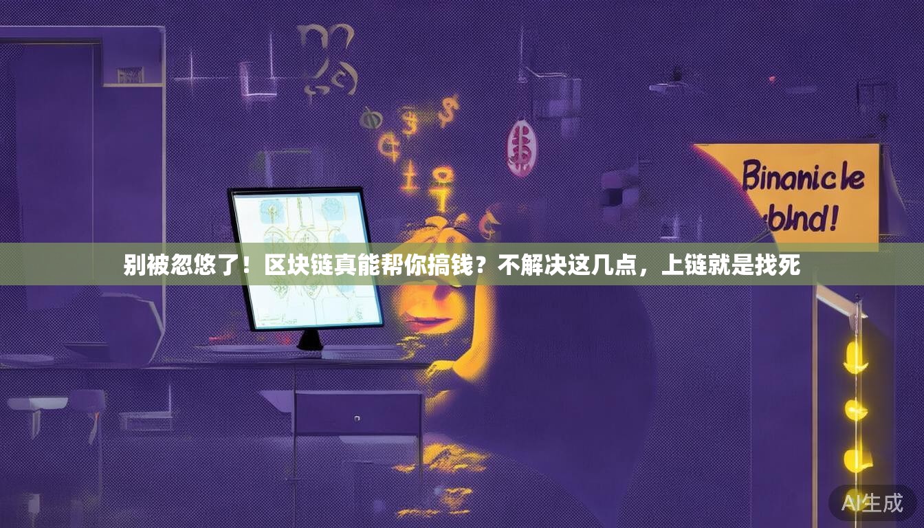别被忽悠了！区块链真能帮你搞钱？不解决这几点，上链就是找死