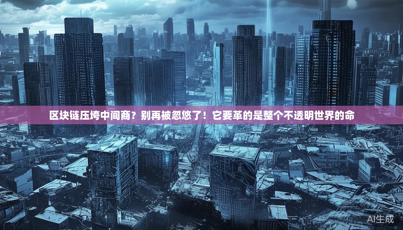 区块链压垮中间商？别再被忽悠了！它要革的是整个不透明世界的命