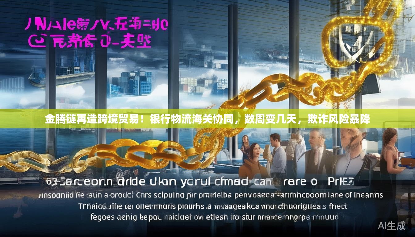 金腾链再造跨境贸易！银行物流海关协同，数周变几天，欺诈风险暴降