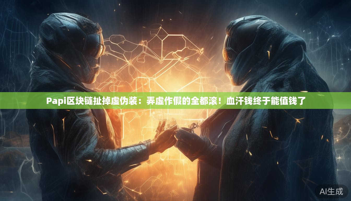 Papi区块链扯掉虚伪装：弄虚作假的全都滚！血汗钱终于能值钱了