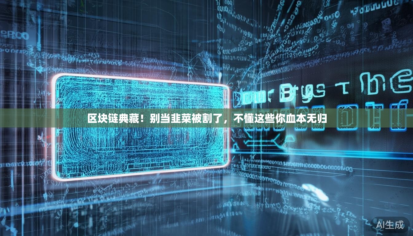 区块链典藏！别当韭菜被割了，不懂这些你血本无归