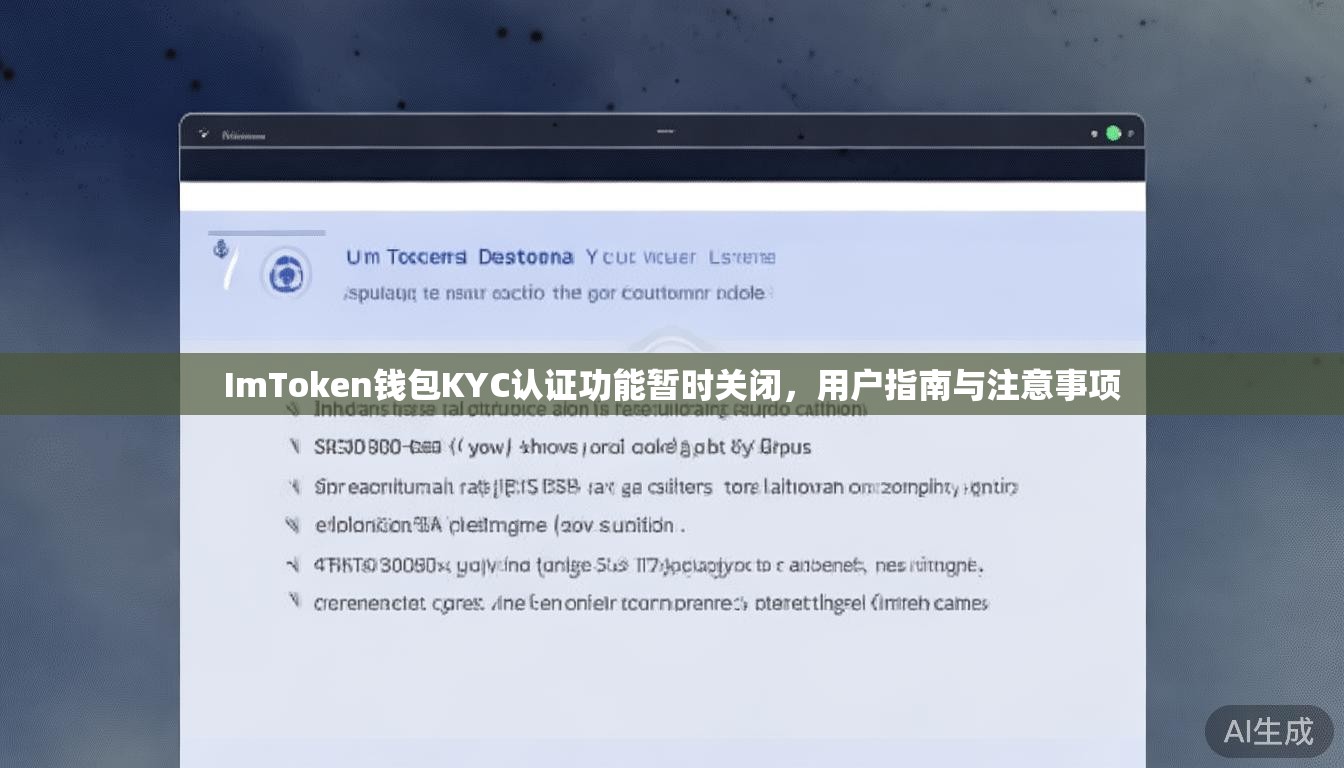 ImToken钱包KYC认证功能暂时关闭，用户指南与注意事项