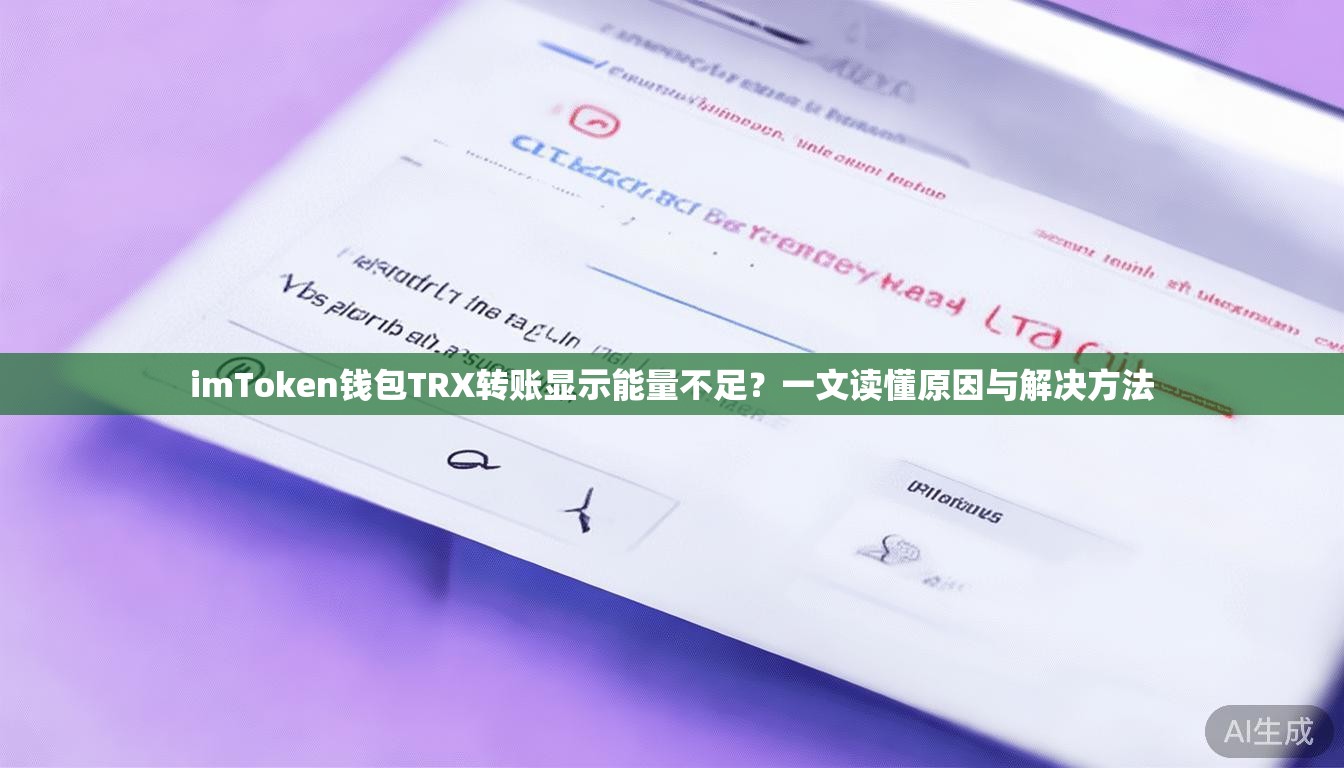 imToken钱包TRX转账显示能量不足？一文读懂原因与解决方法