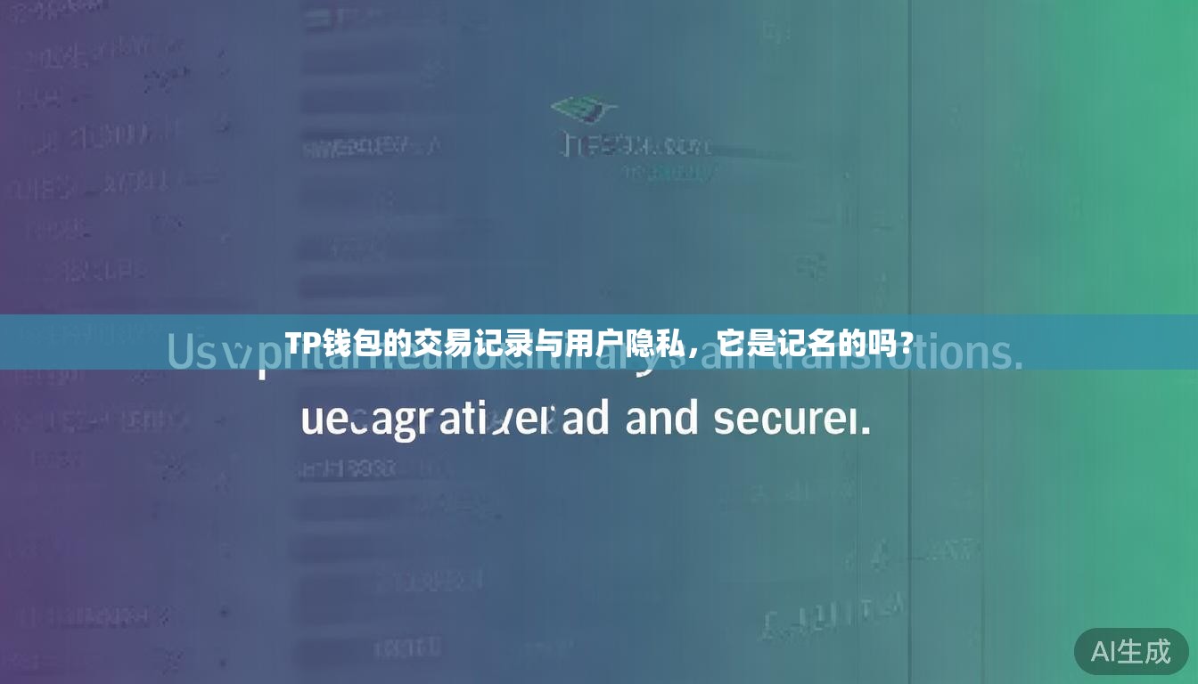 TP钱包的交易记录与用户隐私,它是记名的吗? TP钱包的交易记录与用户隐私,它是记名的吗?