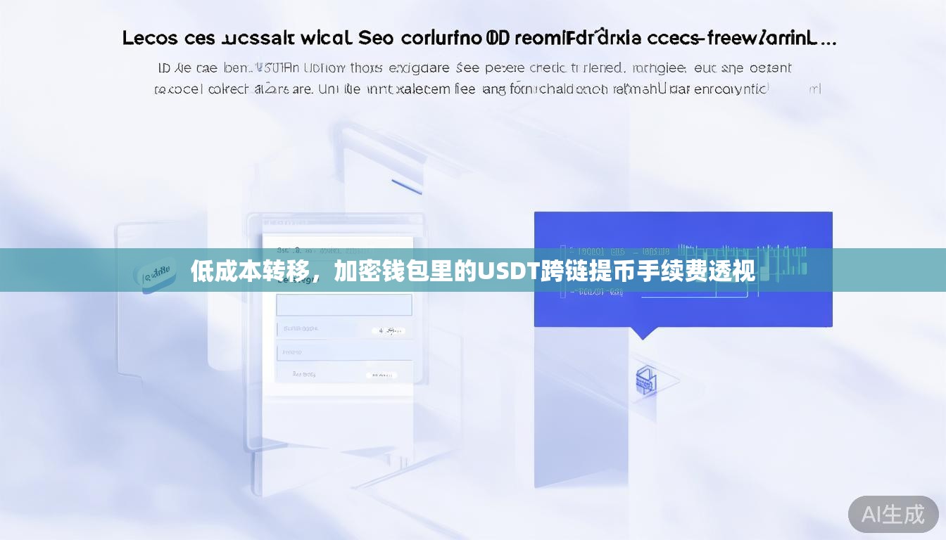 低成本转移,加密钱包里的USDT跨链提币手续费透视 低成本转移,加密钱包里的USDT跨链提币手续费透视